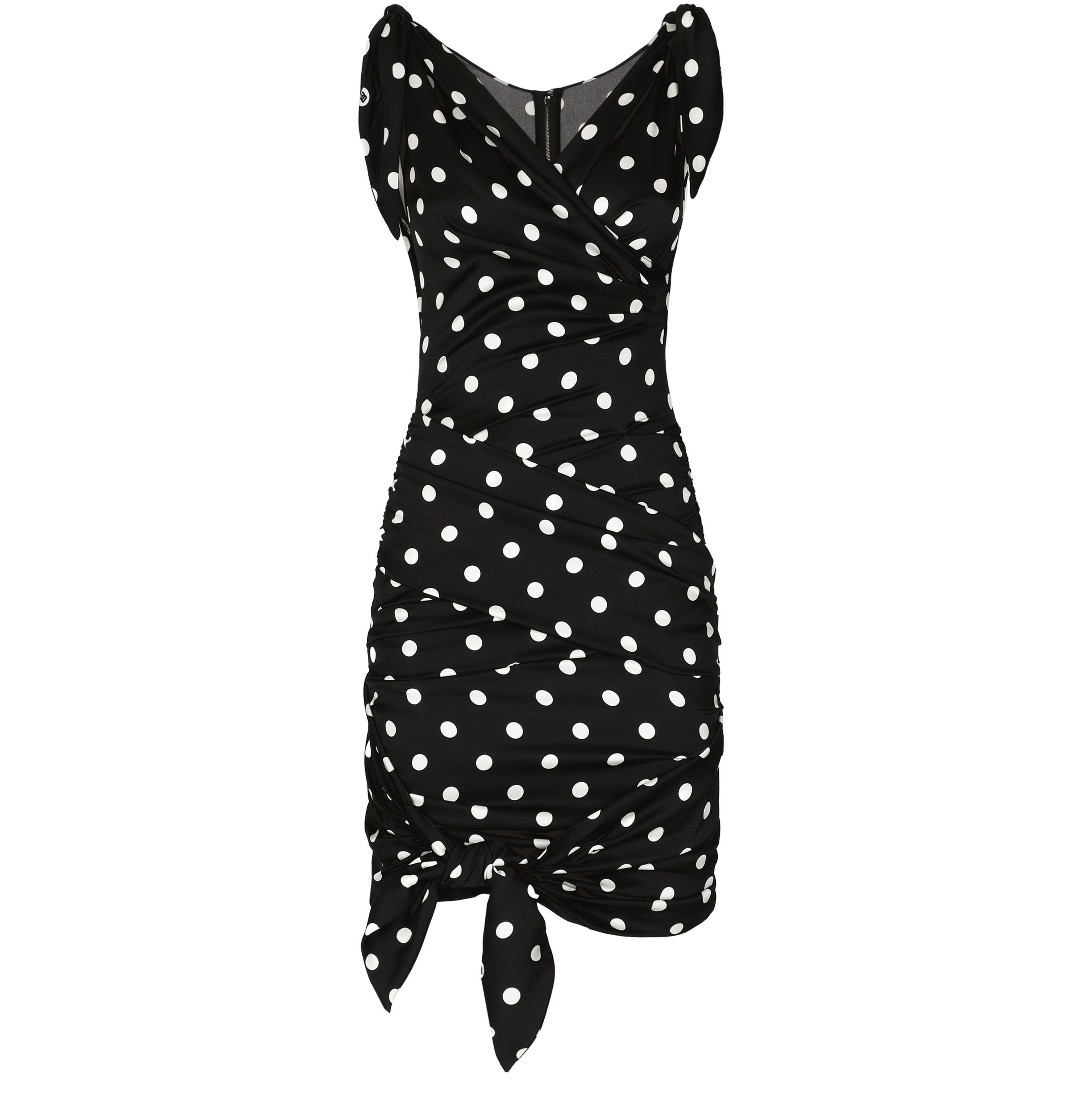 Dolce & Gabbana Polka-dot midi dress with draping