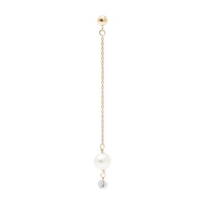 Persée Single earring Perlée chain 1 diamond