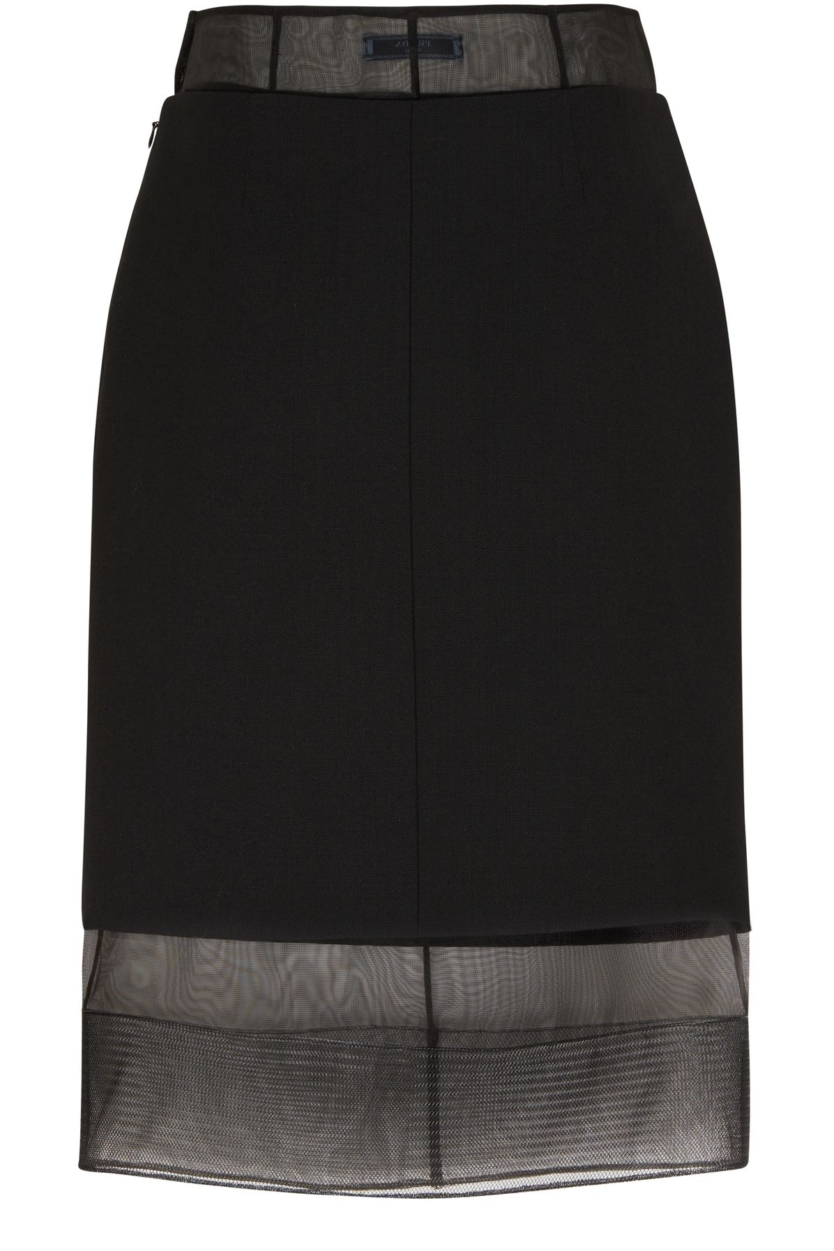 Prada Wool and crinoline midi skirt