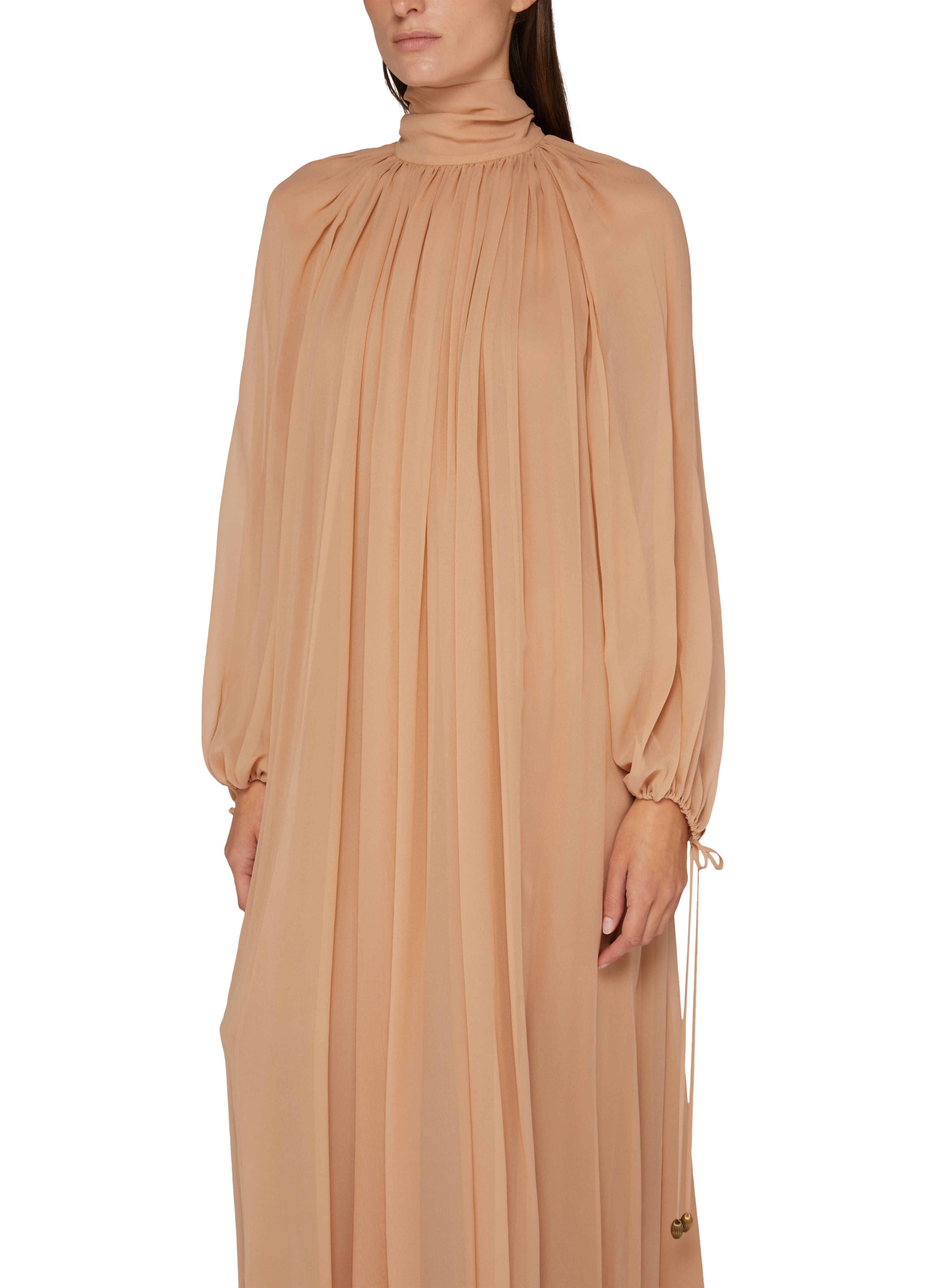 Chloé Long pleated silk dress