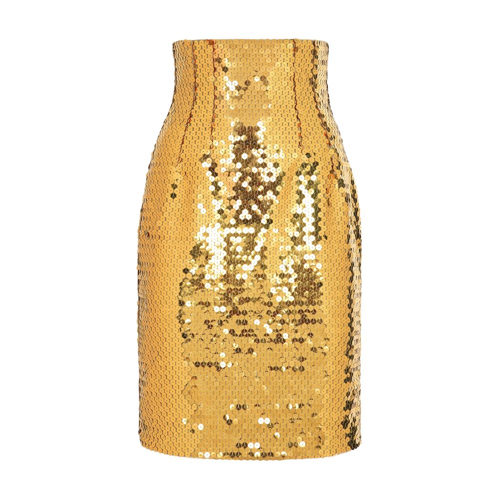 Dolce & Gabbana High-waisted sequined midi skirt