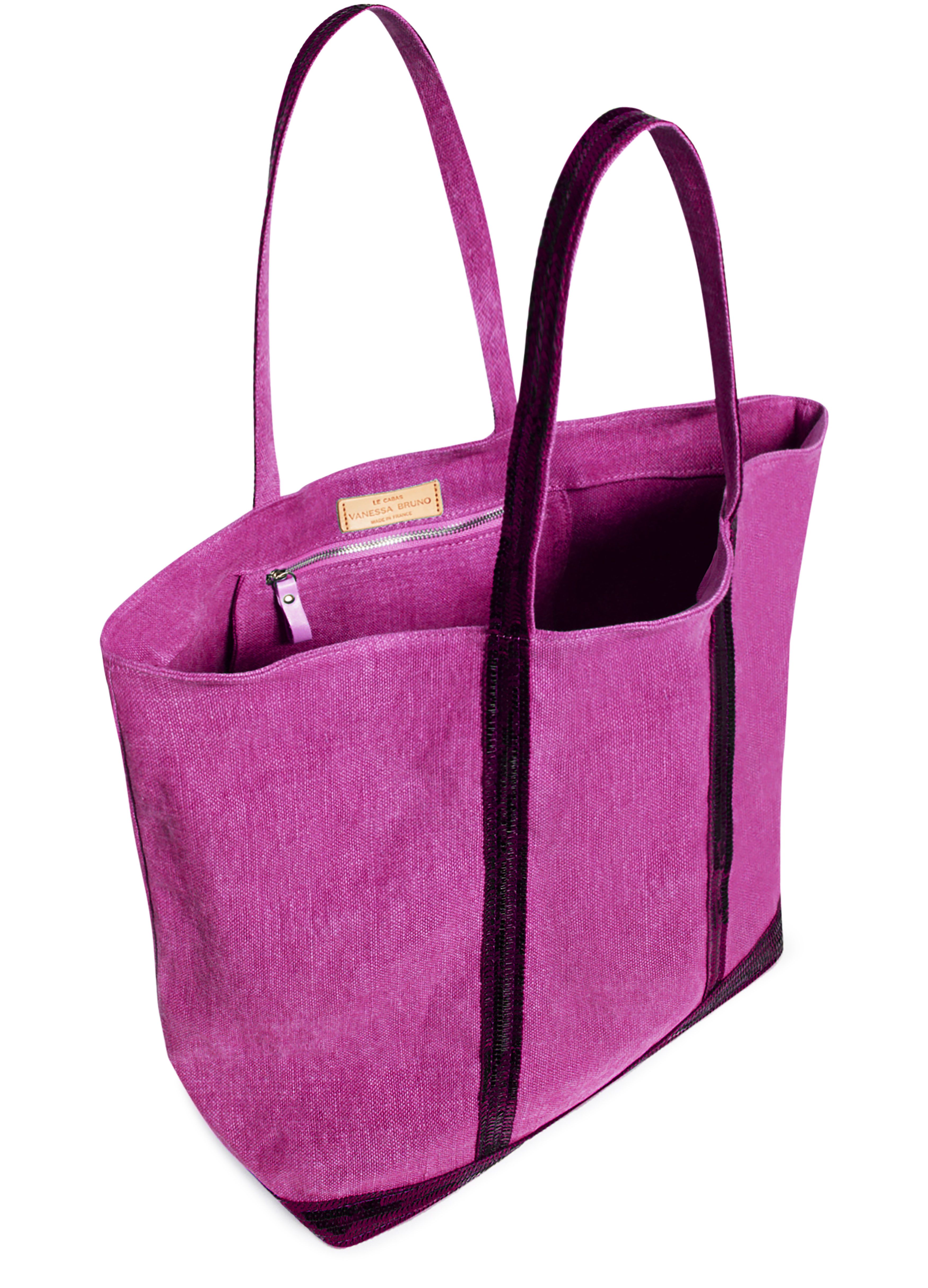  Linen L cabas tote