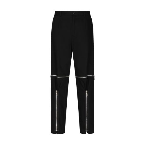 Dolce & Gabbana Cotton drill pants with zipped details