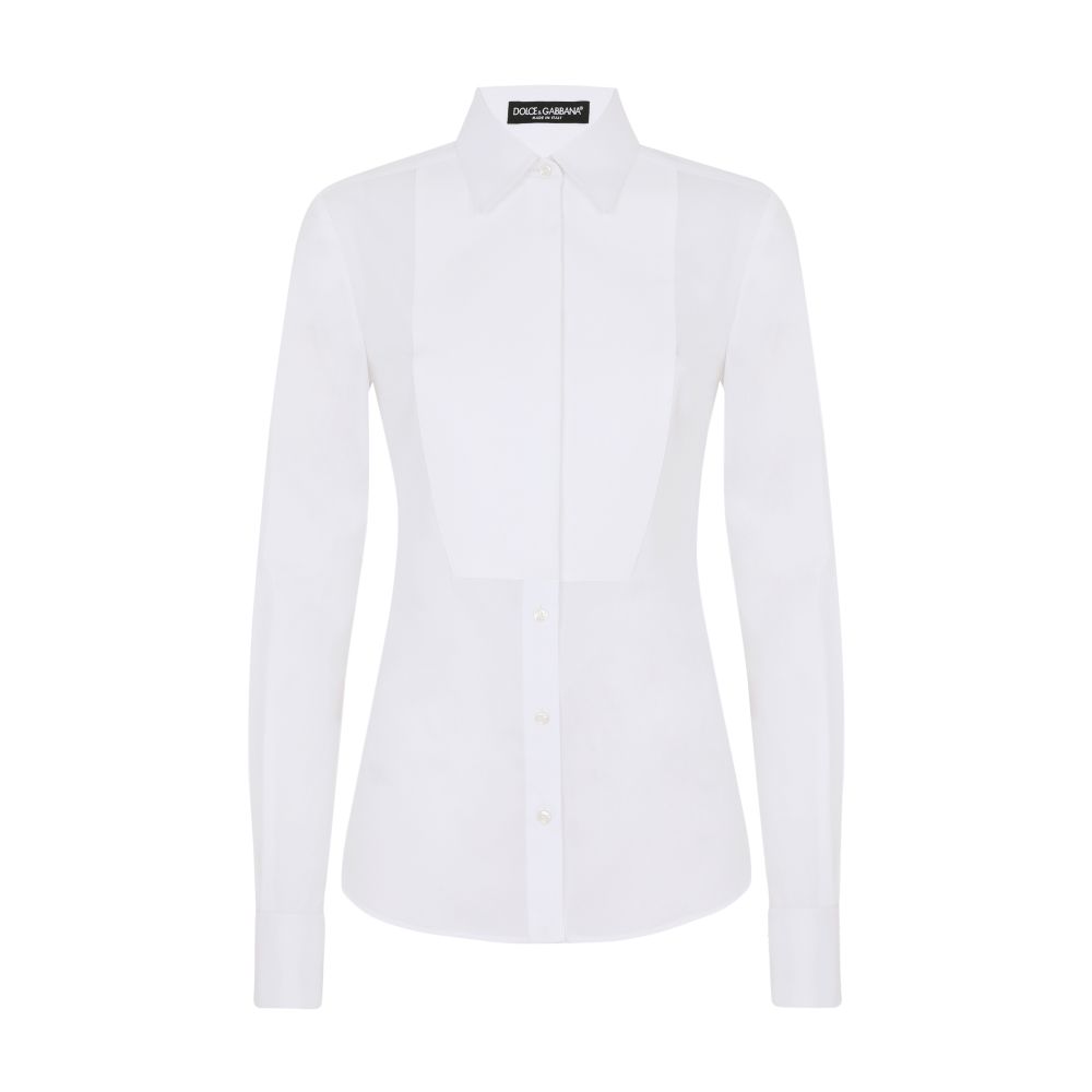 Dolce & Gabbana Stretch poplin tuxedo shirt