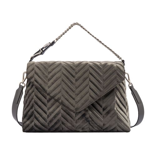 Alberta Ferretti Medium herringbone velvet dori bag