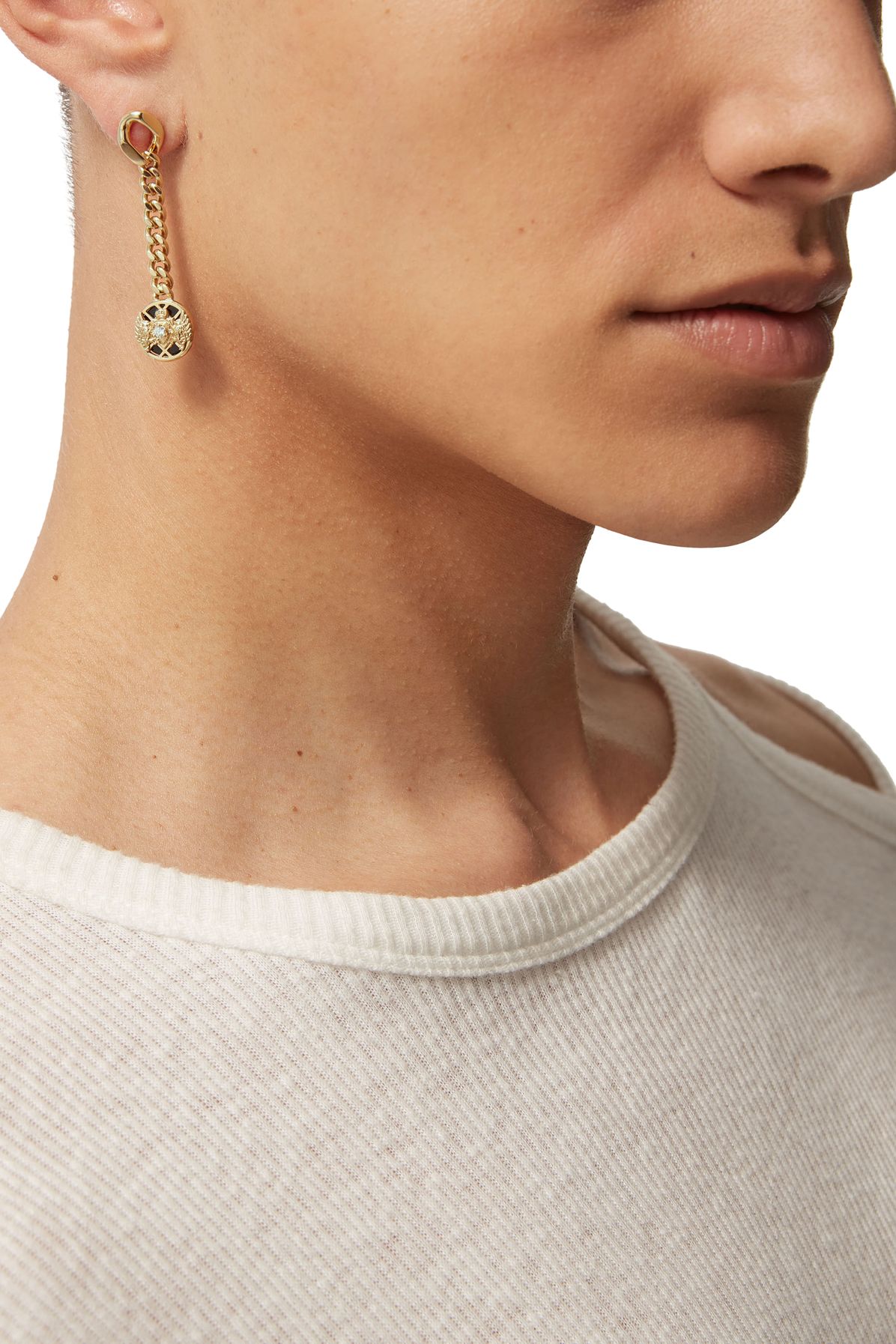 Balmain EMBLEM SINGLE PENDANT EARRING