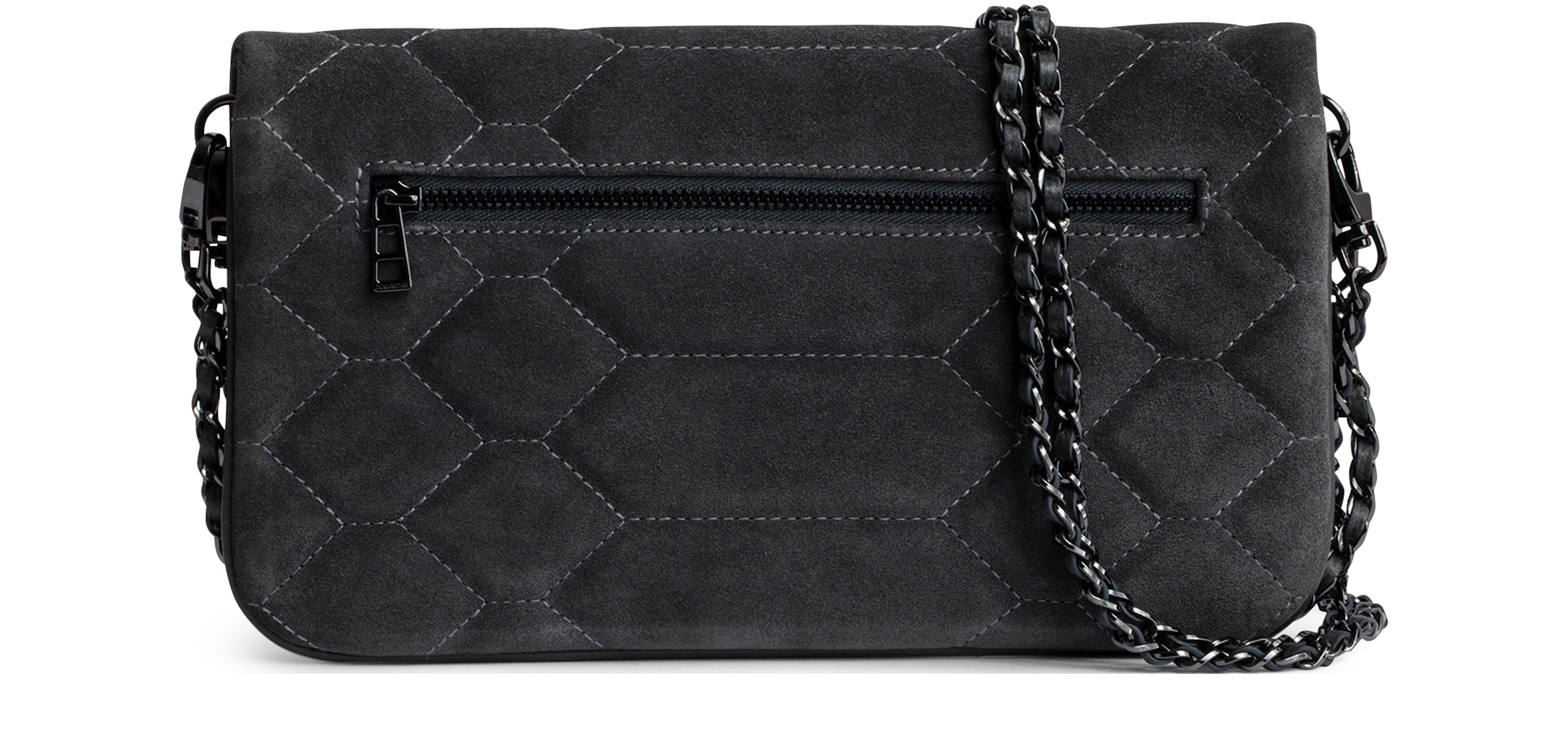 Zadig & Voltaire Rock Quilted Suede Clutch