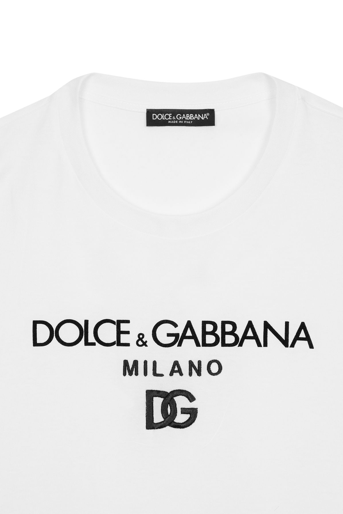 Dolce & Gabbana Cotton T-shirt with DG embroidery