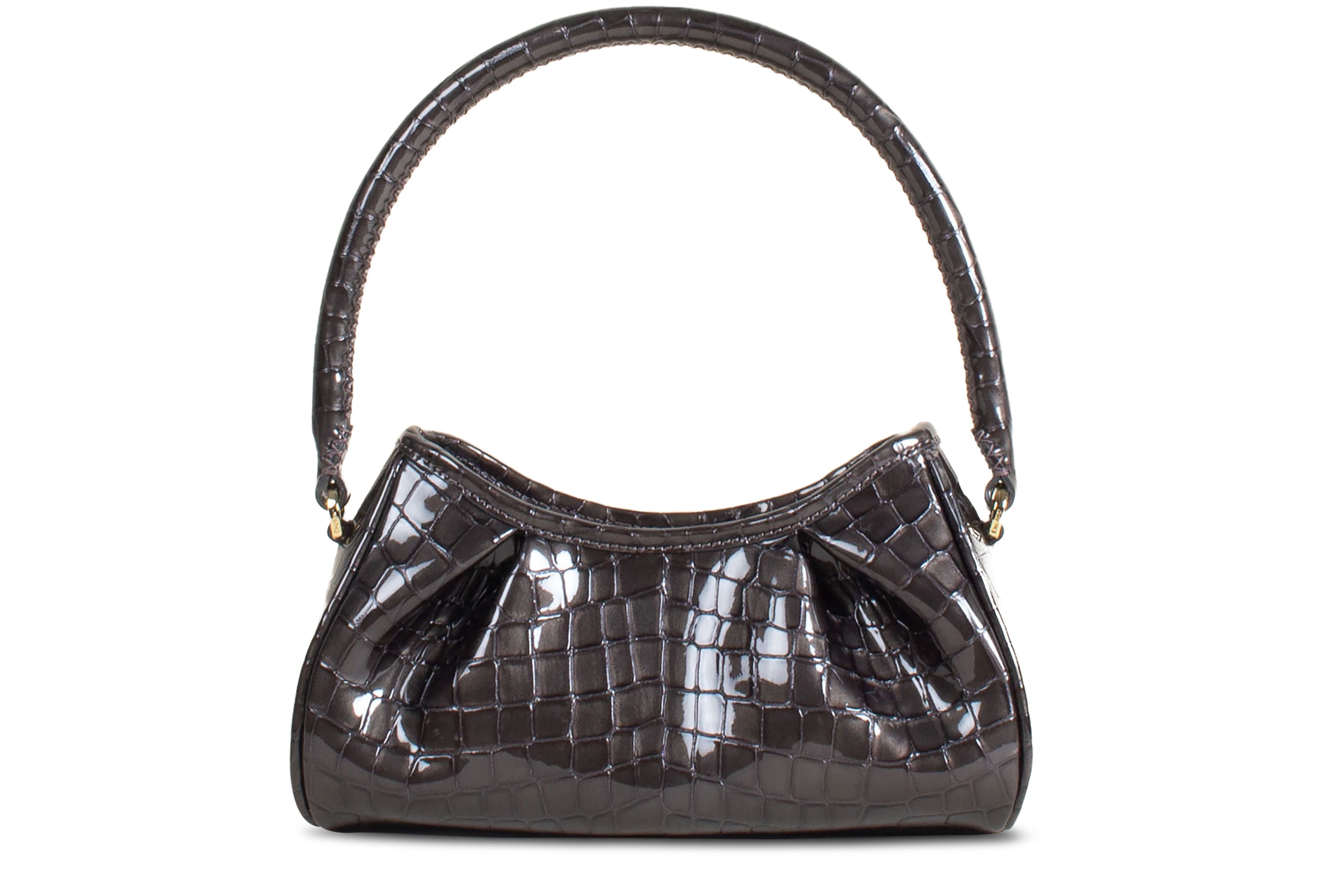 Elleme Dimple small croco pearl leather bag