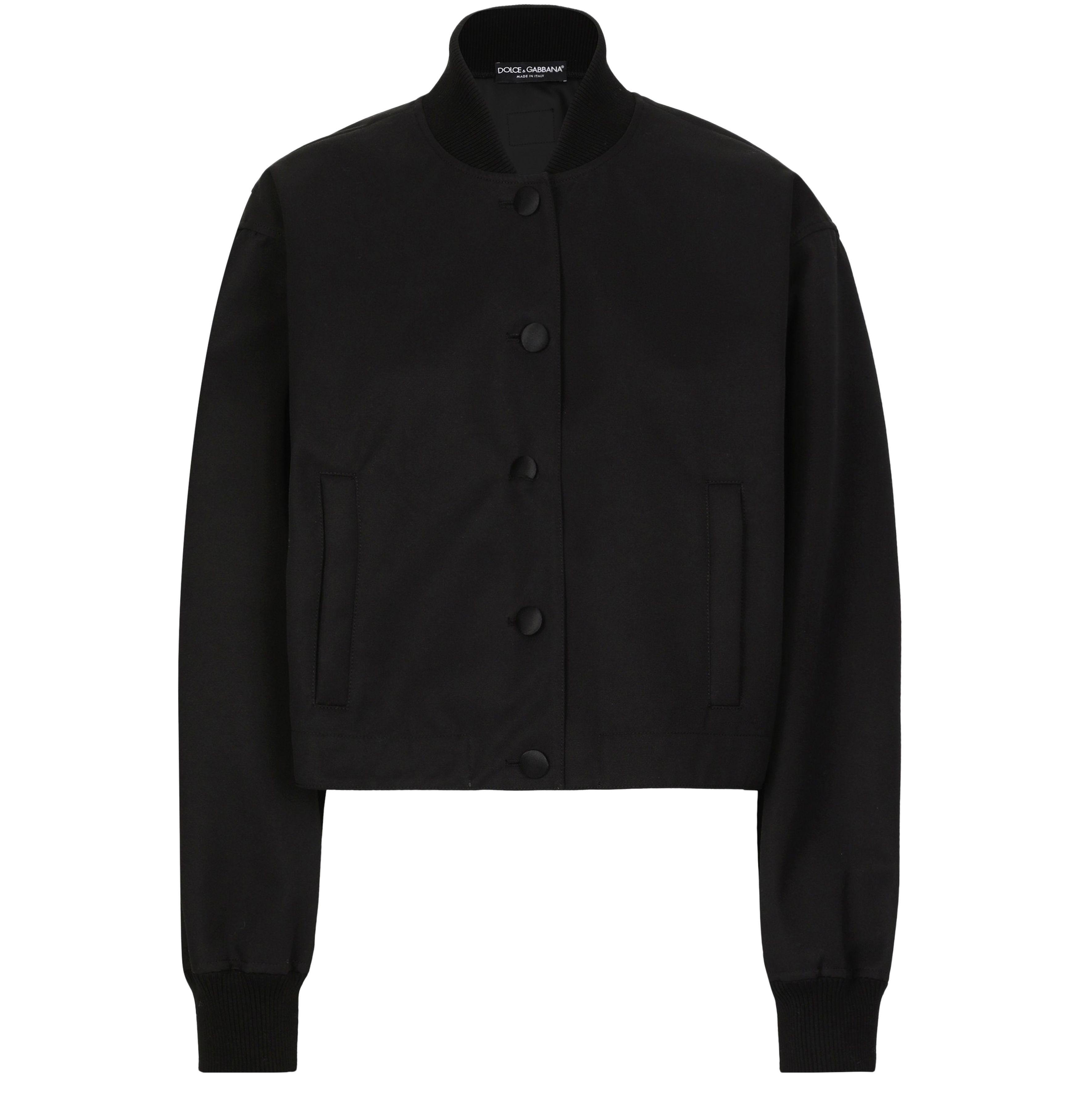 Dolce & Gabbana Gabardine bomber with branded tag