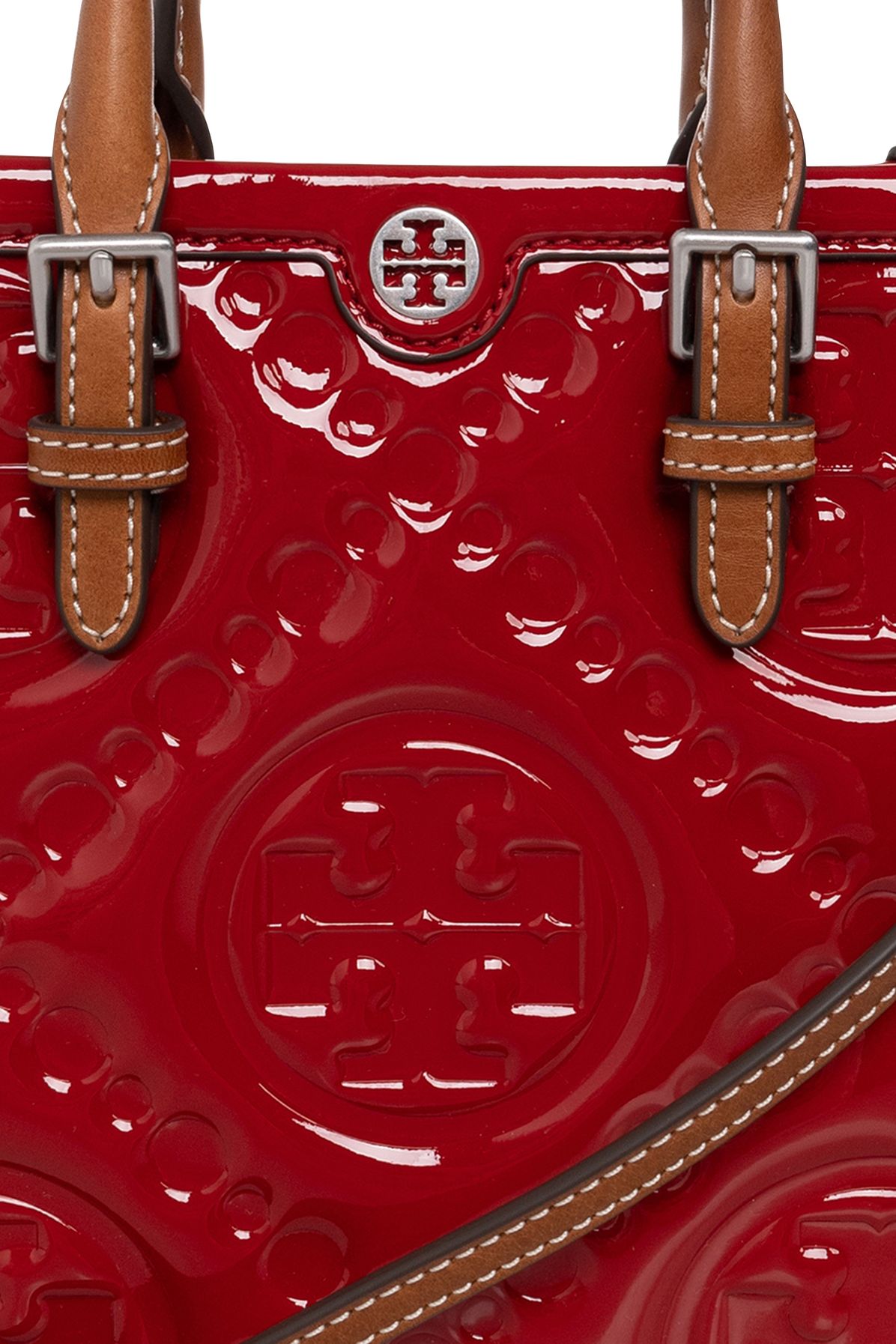 Tory Burch ‘T Monogram Puffy Mini' glossy shoulder bag