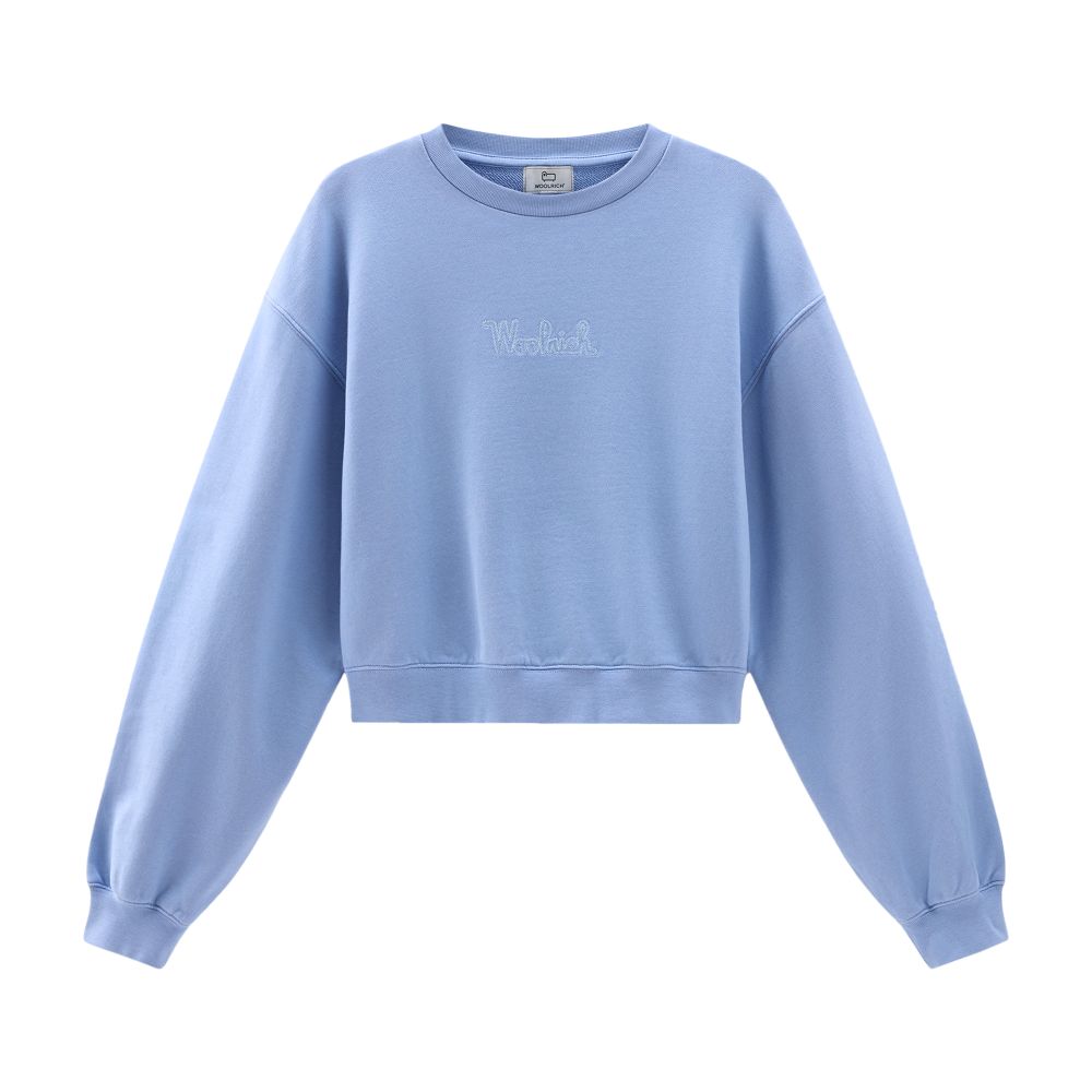 Woolrich Crewneck pure cotton sweatshirt with embroidered logo