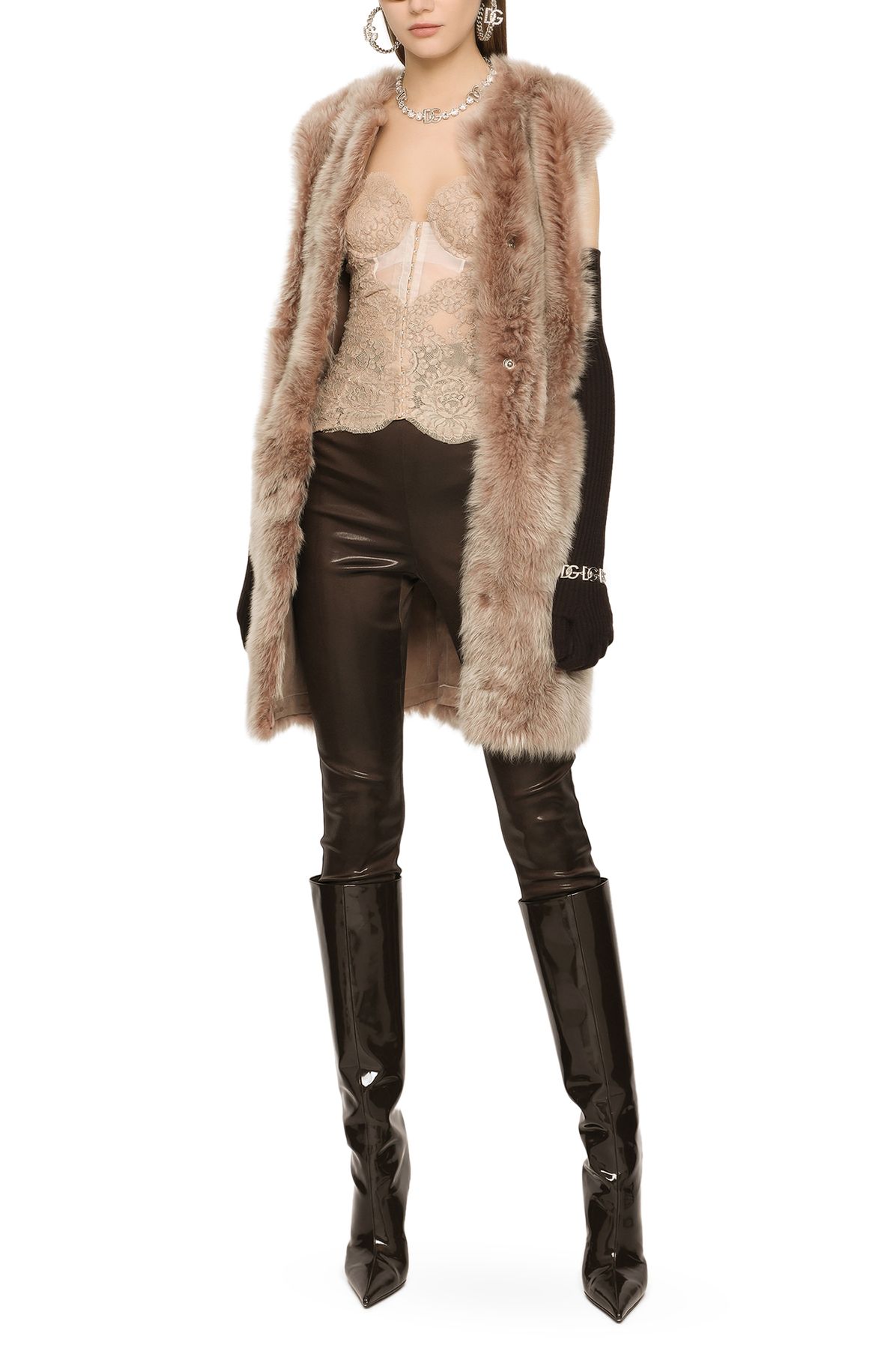 Dolce & Gabbana Shiny satin leggings