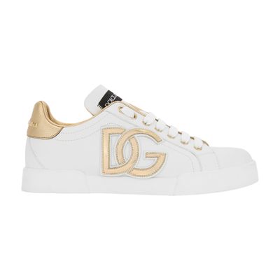 Dolce & Gabbana Portofino calfskin sneakers with DG logo