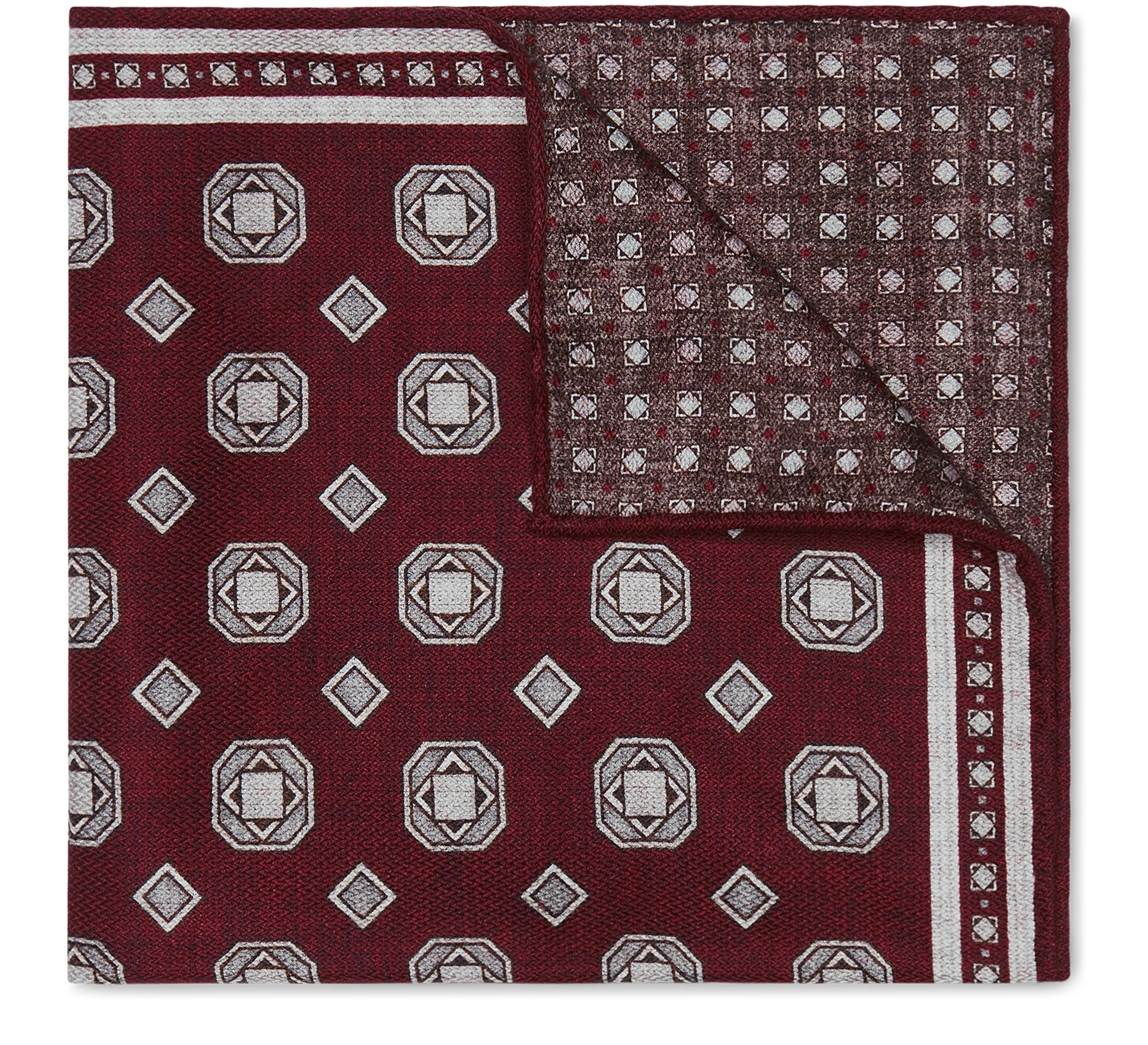 Brunello Cucinelli Double face silk pocket square