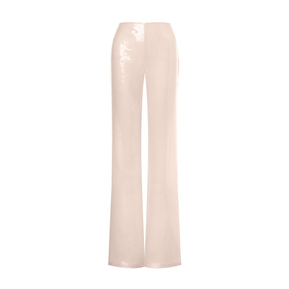 Alberta Ferretti Flare trousers with sequins on organza