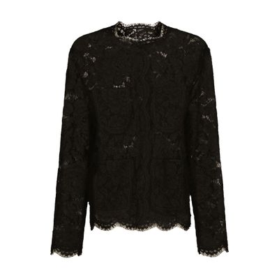 Dolce & Gabbana Single-breasted lace jacket