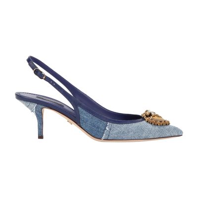 Dolce & Gabbana Devotion slingbacks in denim