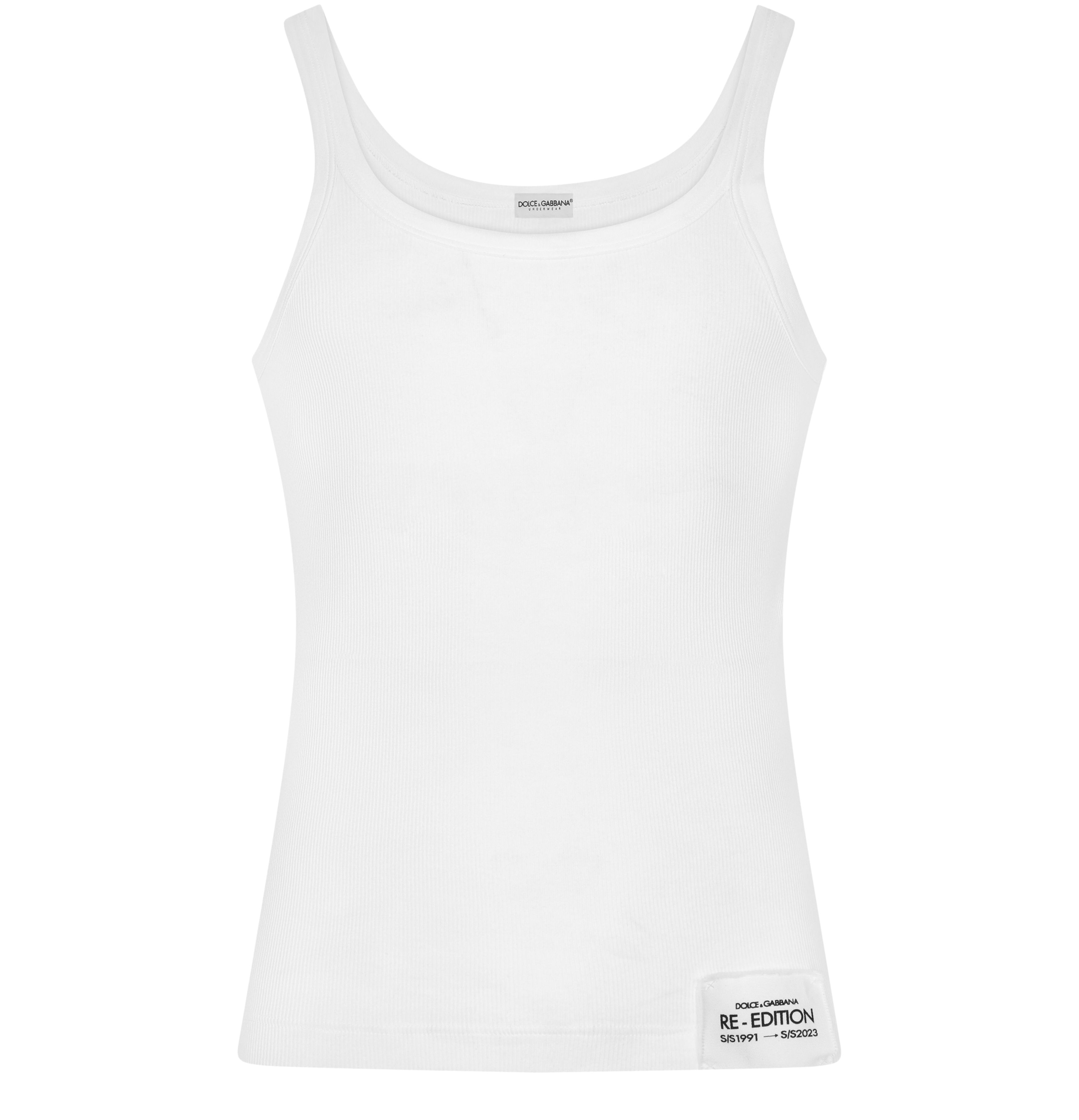 Dolce & Gabbana Fine-rib cotton singlet