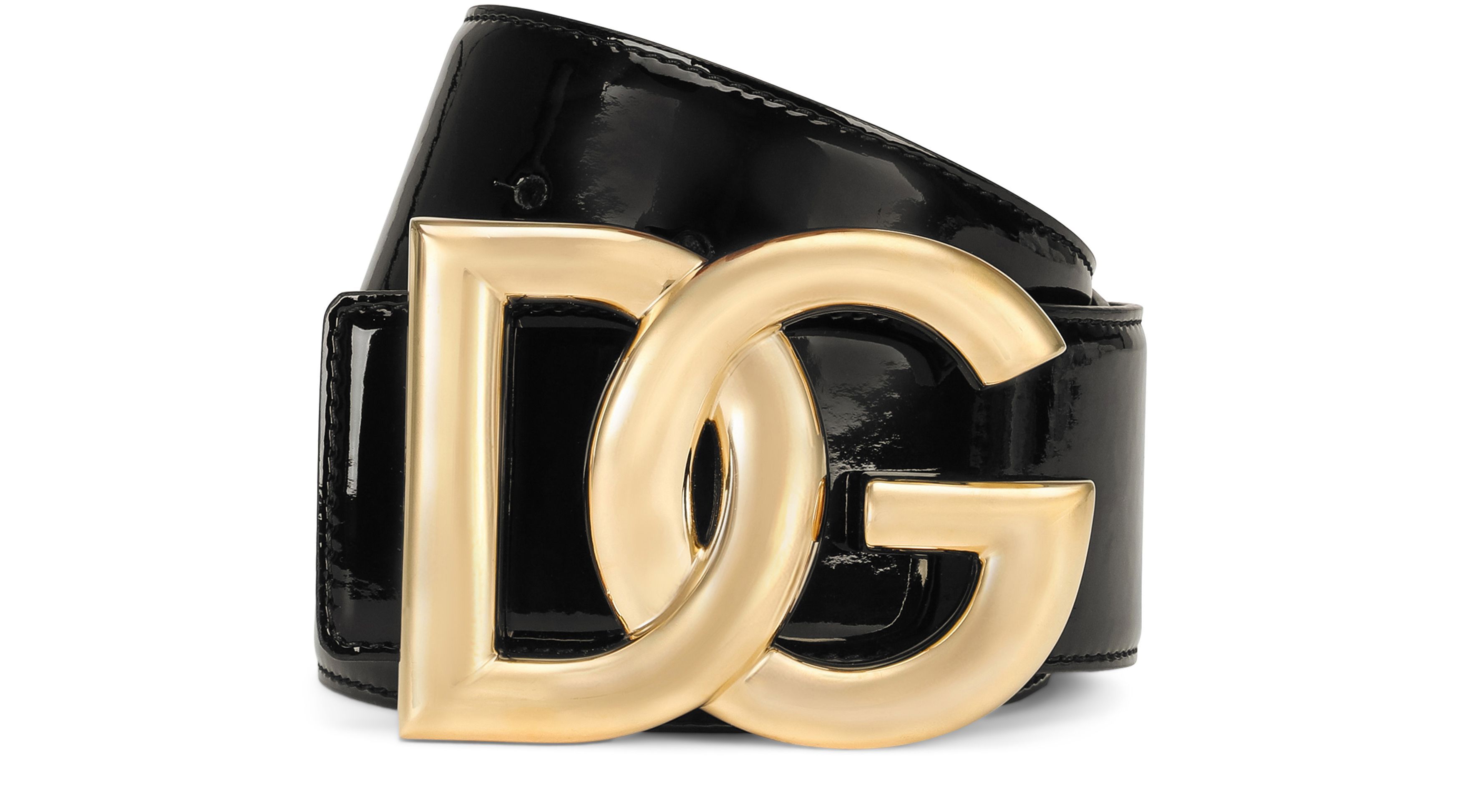 Dolce & Gabbana Patent leather belt with DG logo