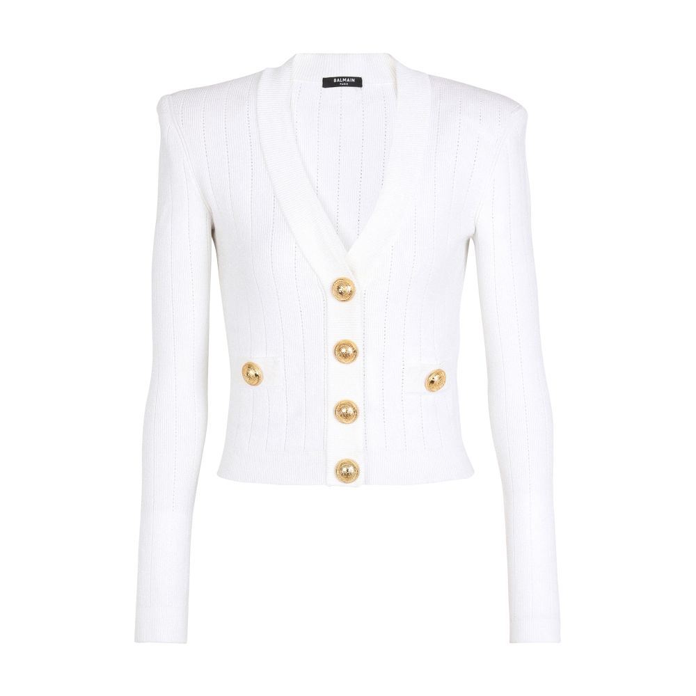 Balmain Cropped knit cardigan