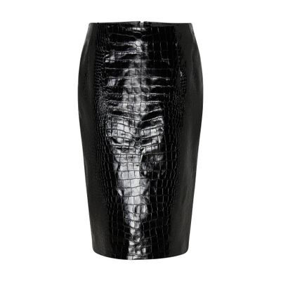 Versace Crocodile print skirt