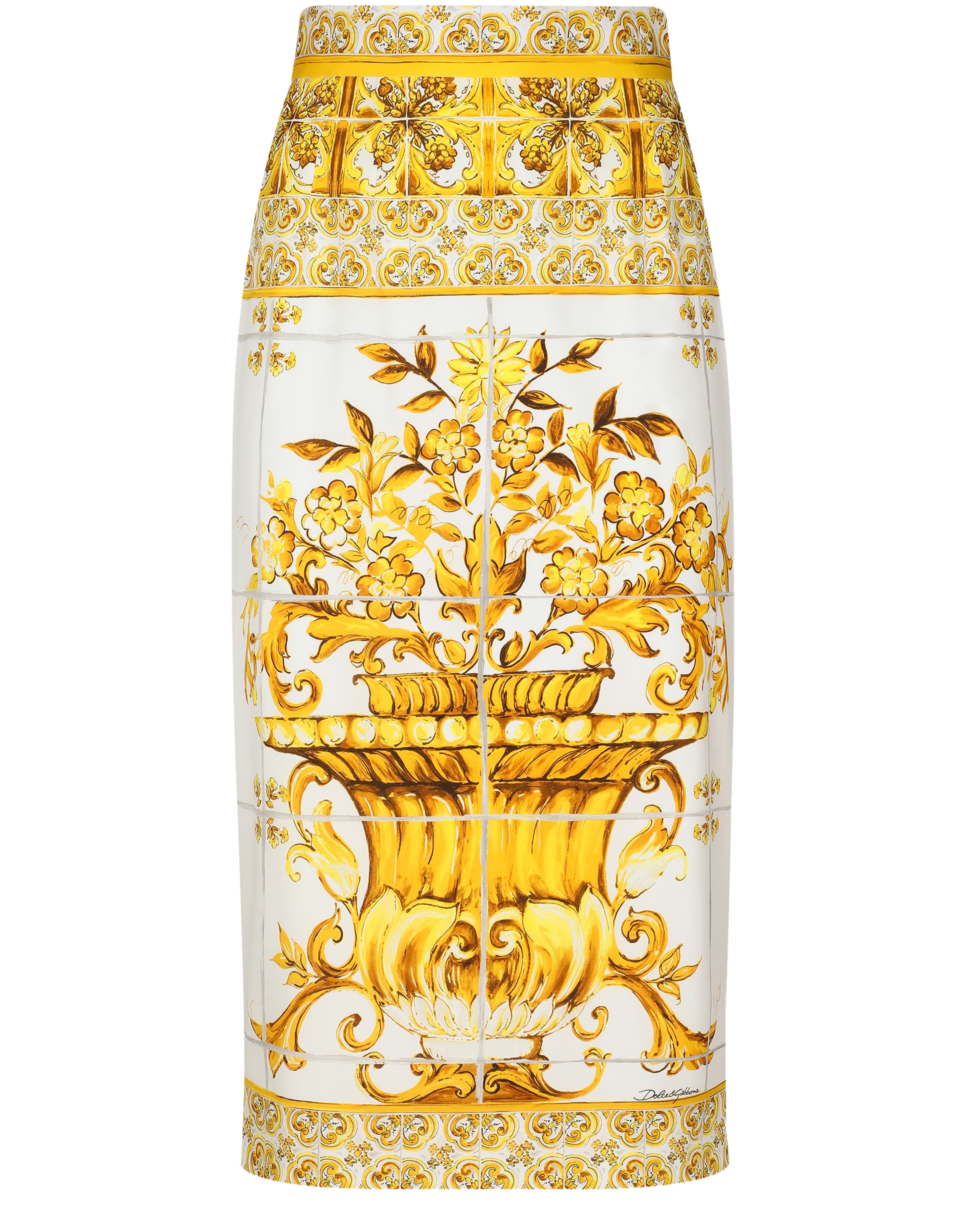 Dolce & Gabbana Majolica calf-length skirt