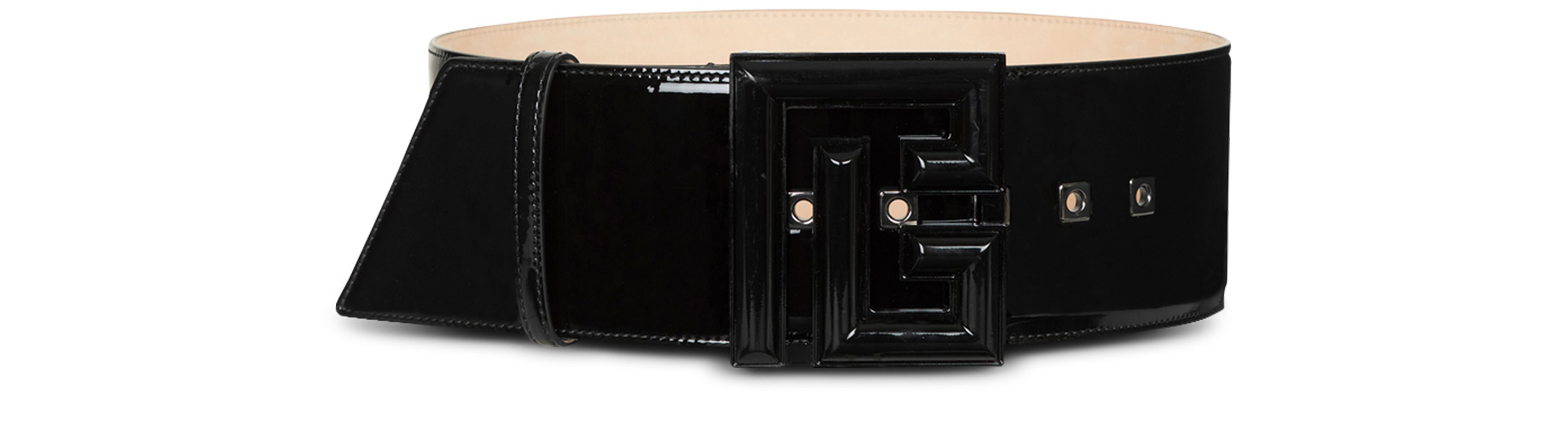 Balmain P-Belt In Patent Leather