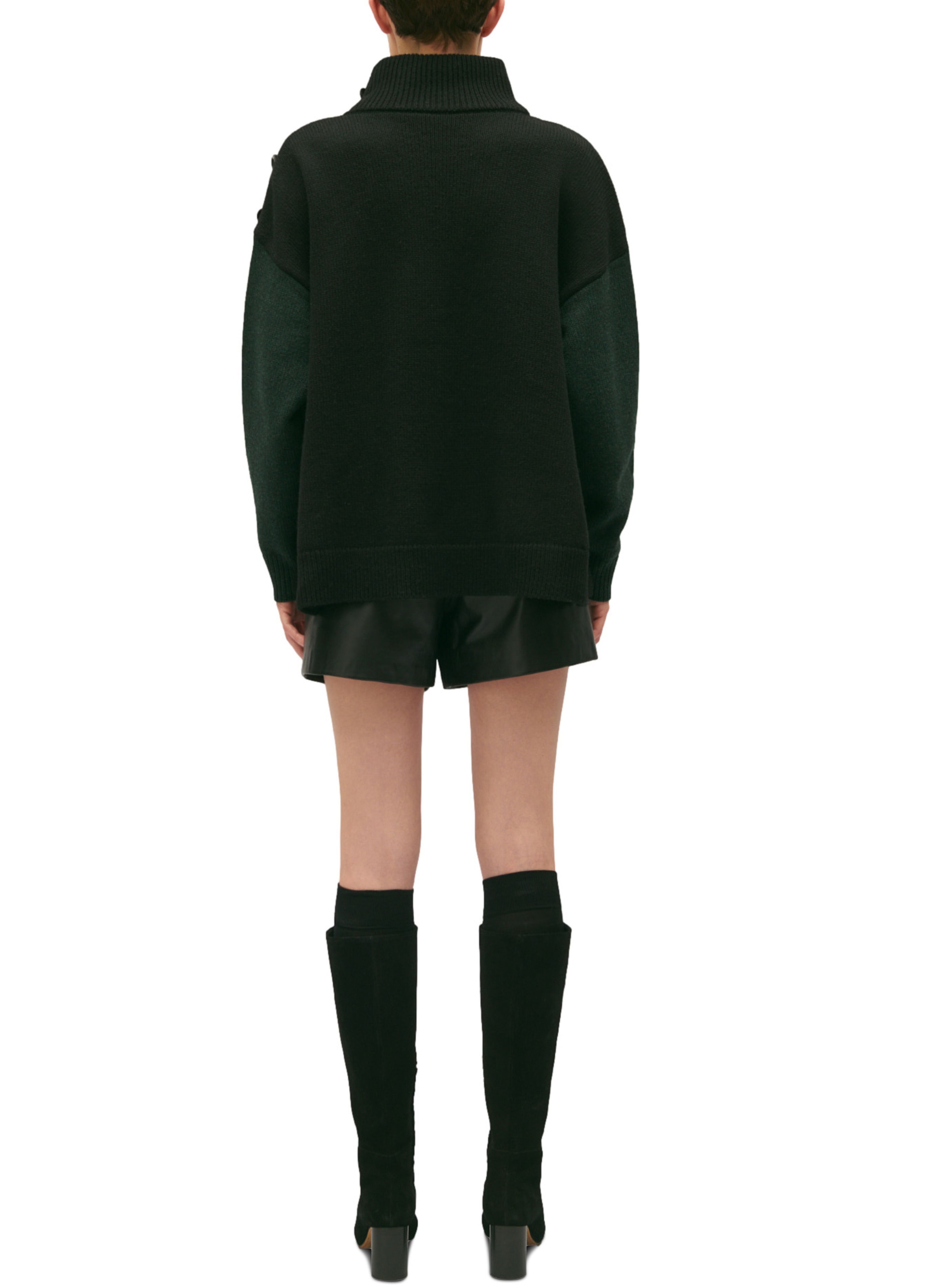  Cropped wool jumper