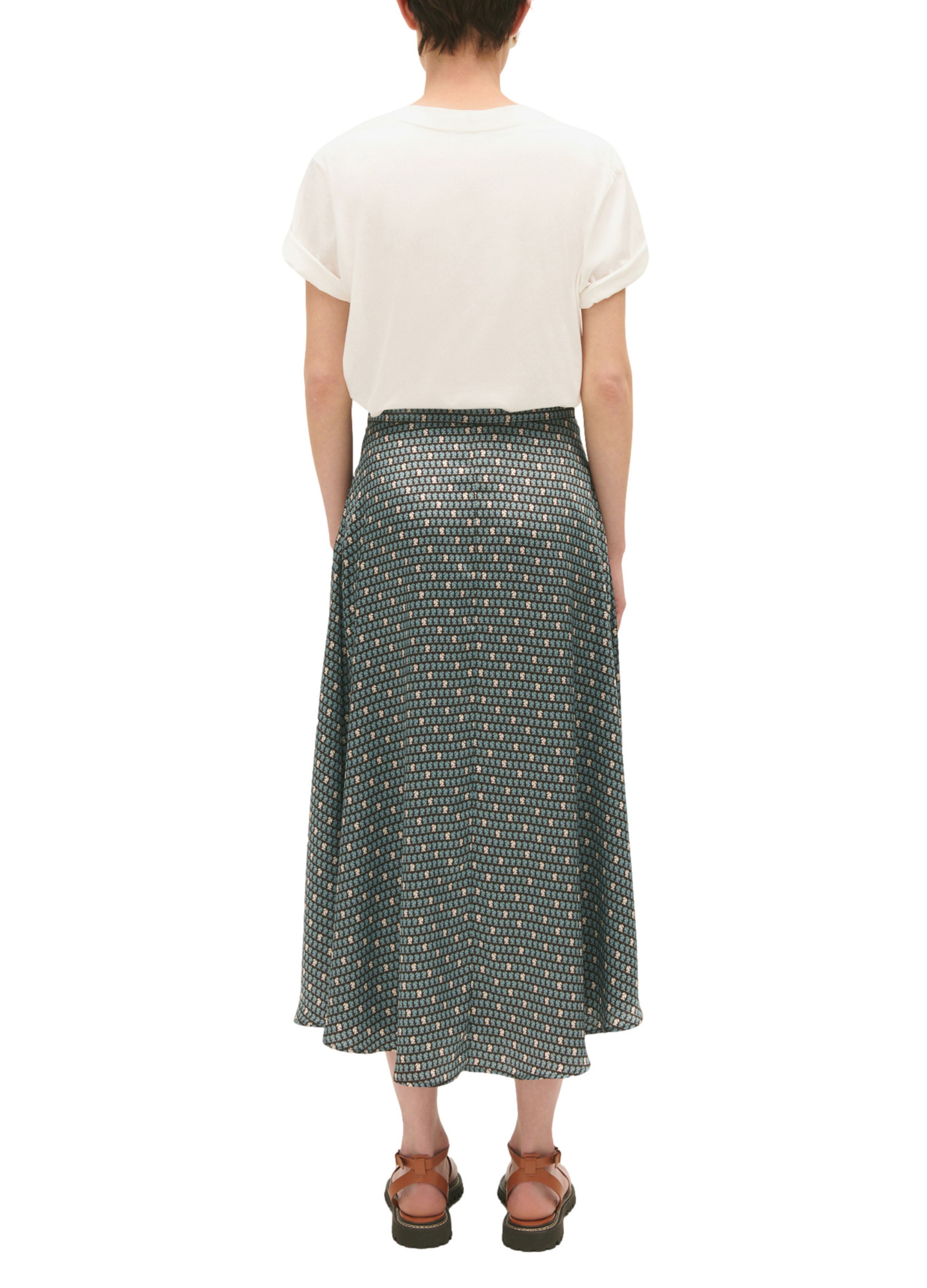  Patterned midi skirt