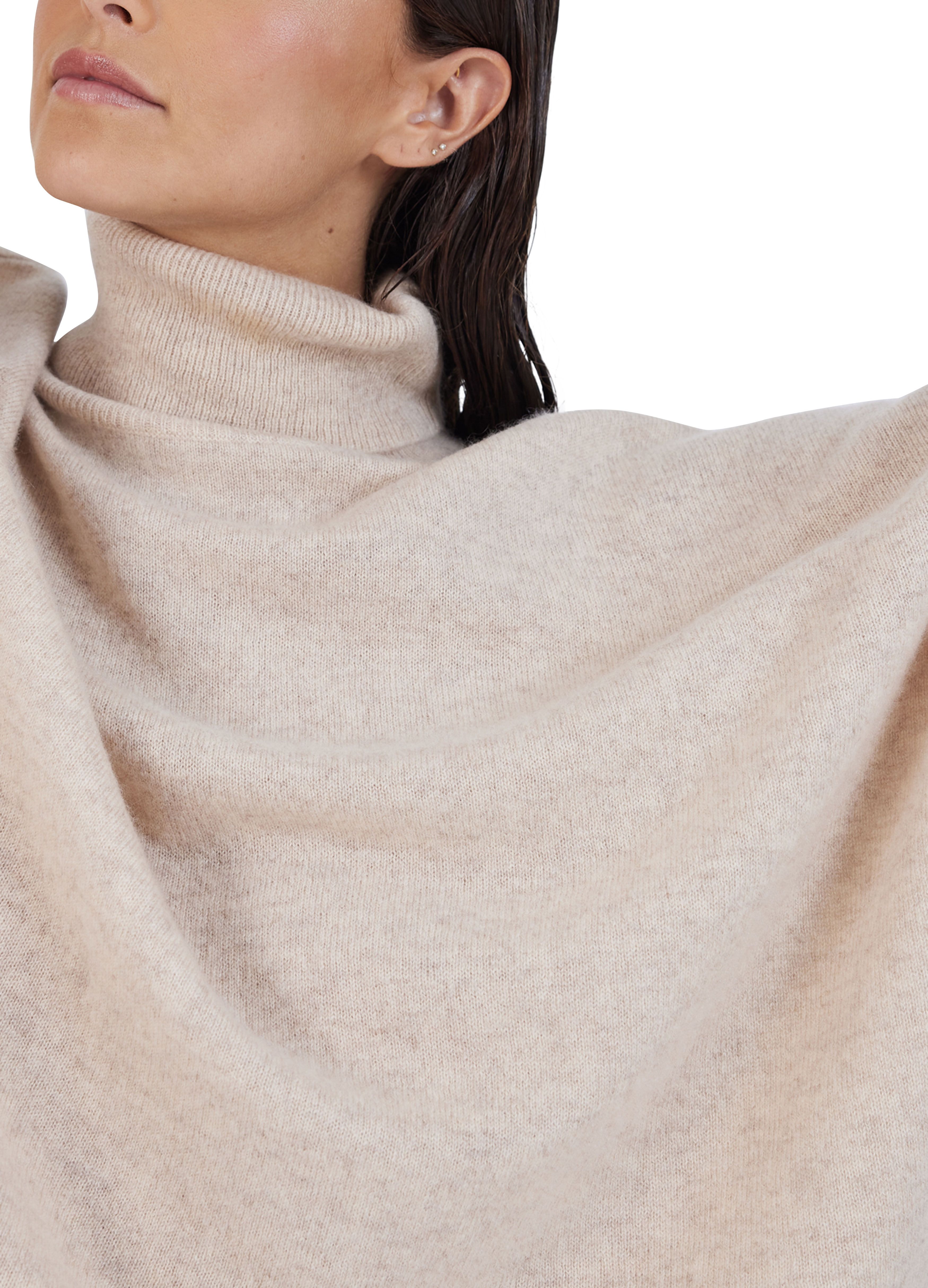  Margareth round neck cashmere poncho