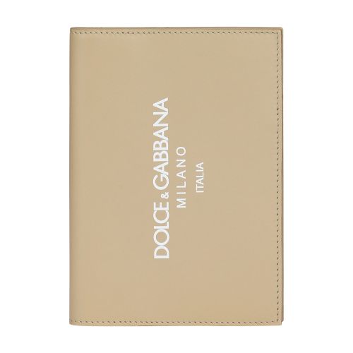 Dolce & Gabbana Calfskin passport holder with logo