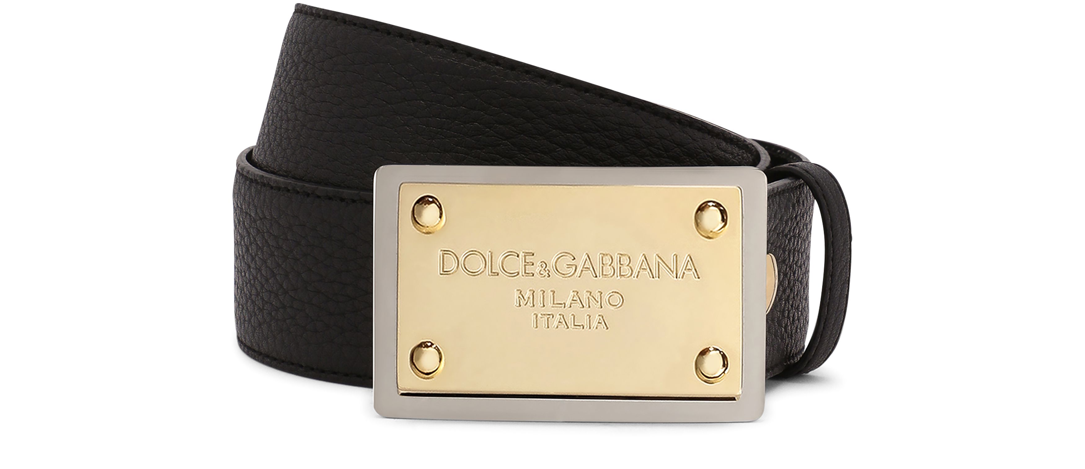 Dolce & Gabbana Grainy calfskin belt