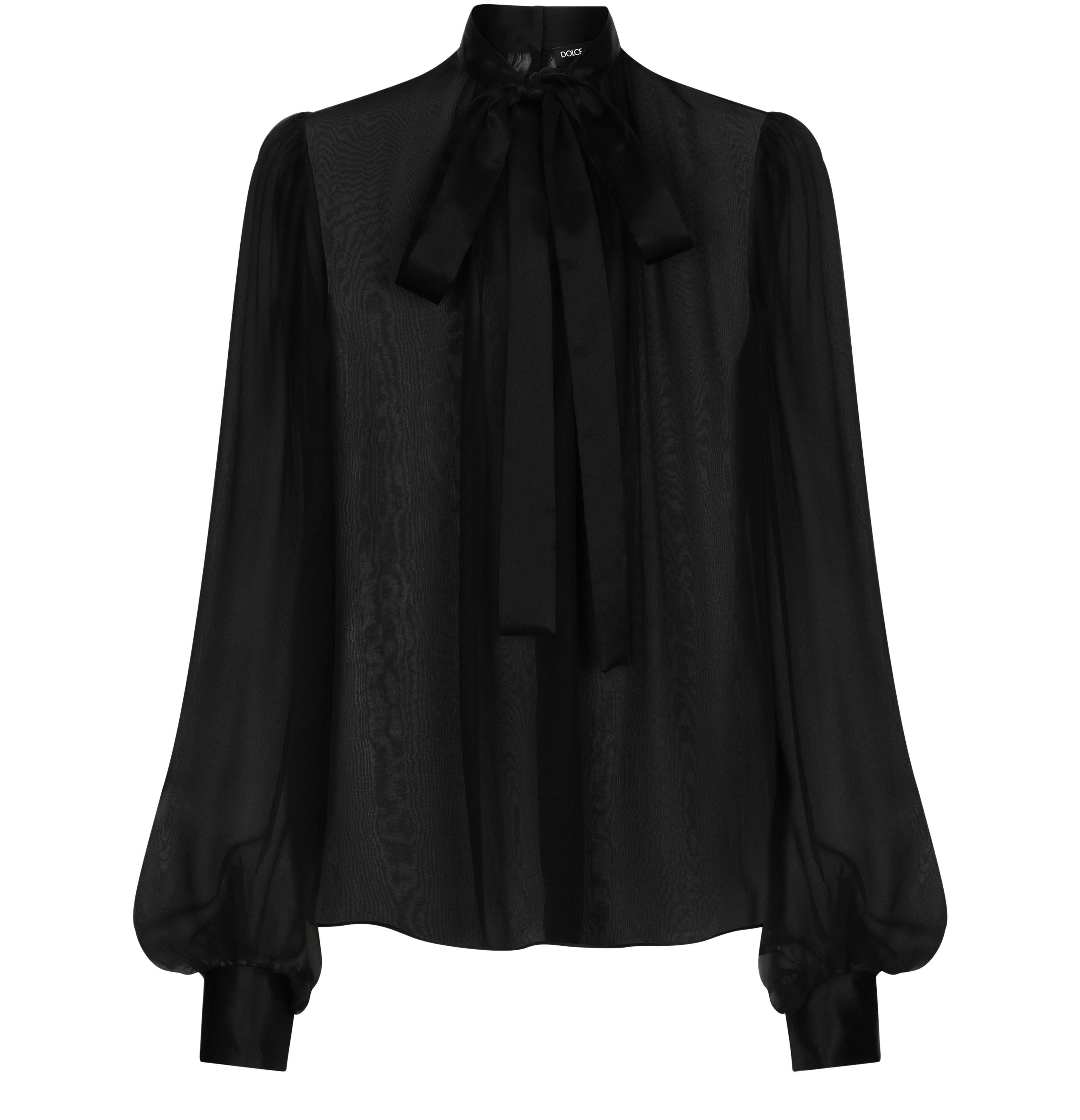 Dolce & Gabbana Silk chiffon pussy-bow blouse