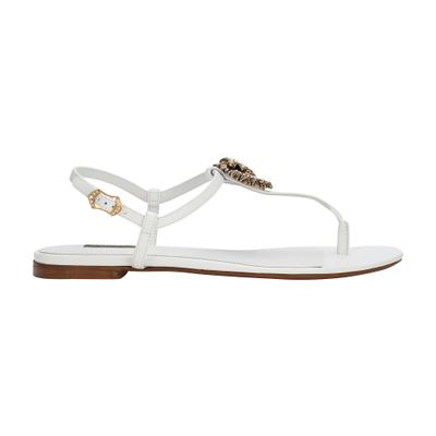 Dolce & Gabbana Devotion nappa leather flip flops