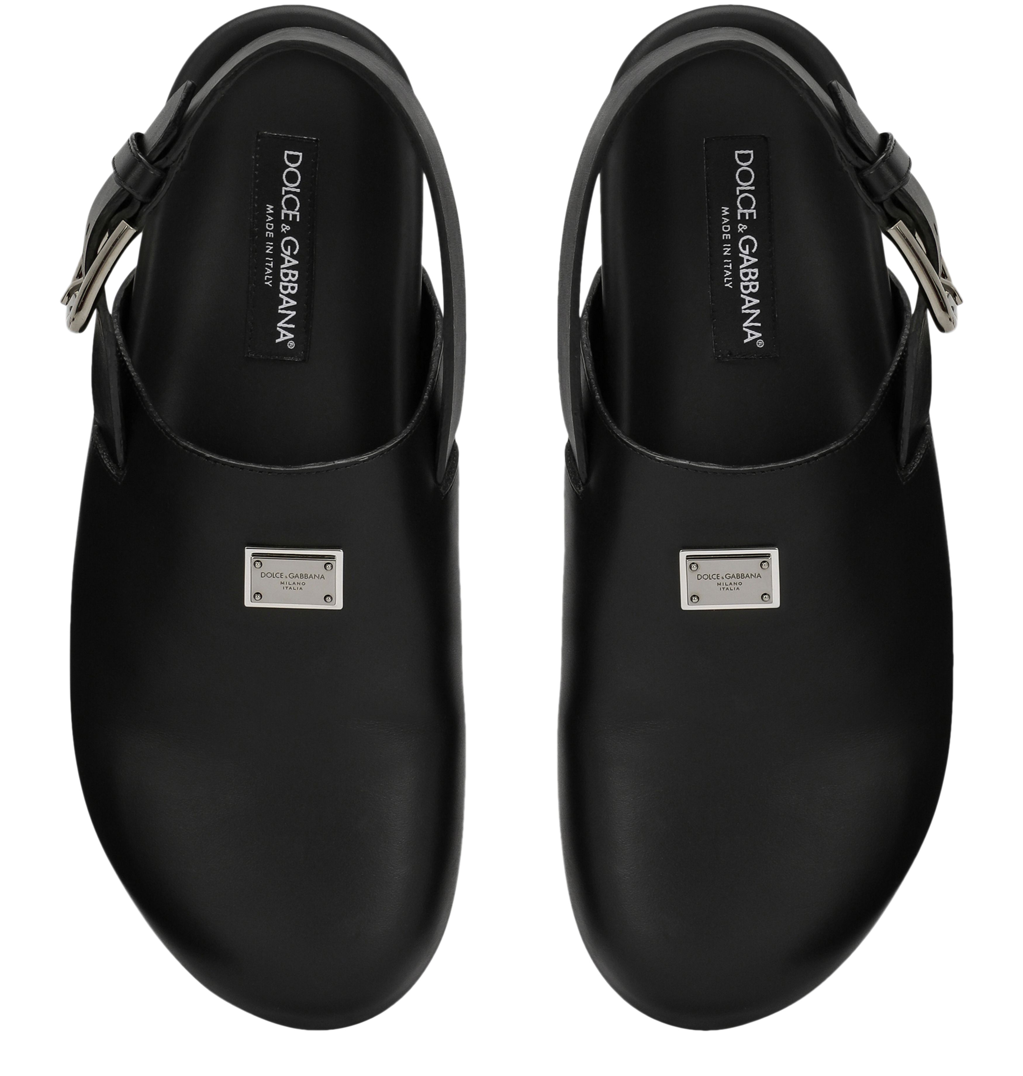 Dolce & Gabbana Calf Leather Sabots