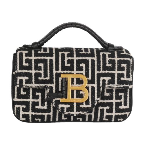 Balmain B-Buzz mini bag in monogram jacquard