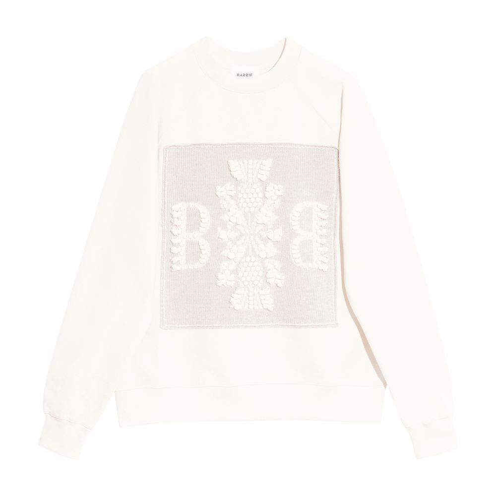 Barrie Sweatshirt with Barrie logo cashmere patch