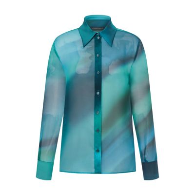 Alberta Ferretti Silk chiffon shirt with gradient print