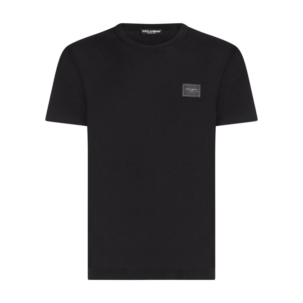 Dolce & Gabbana Cotton t-shirt with logoed plaque