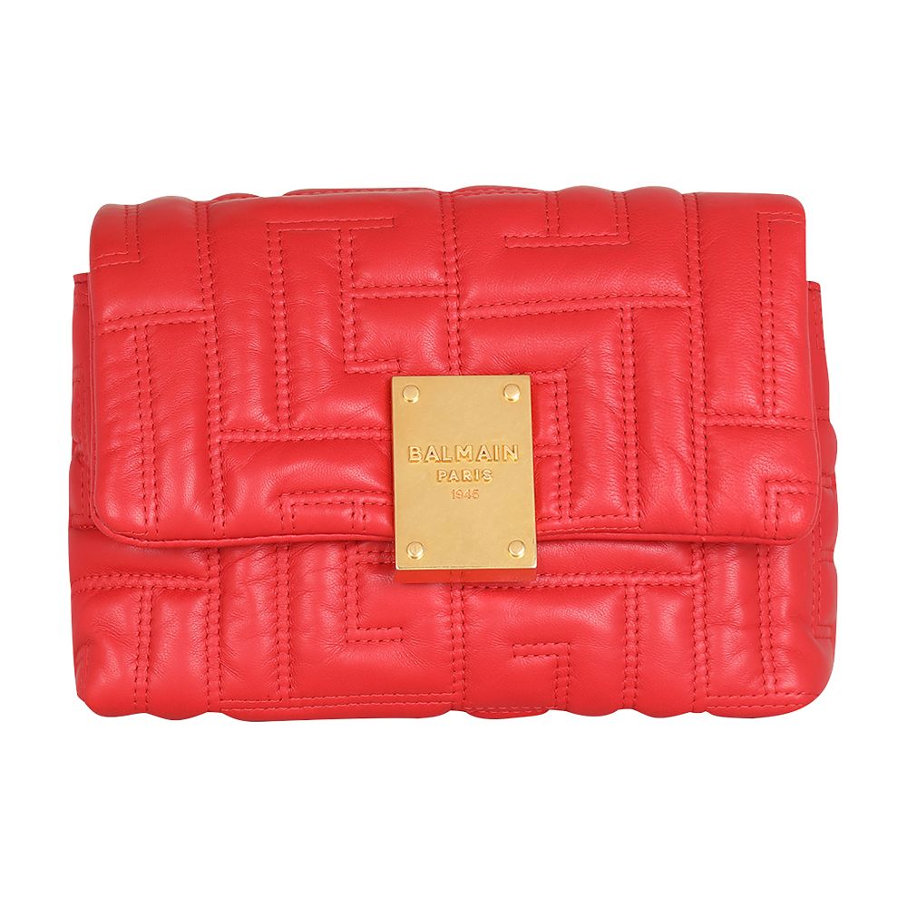 Balmain 1945 Soft mini bag in quilted leather