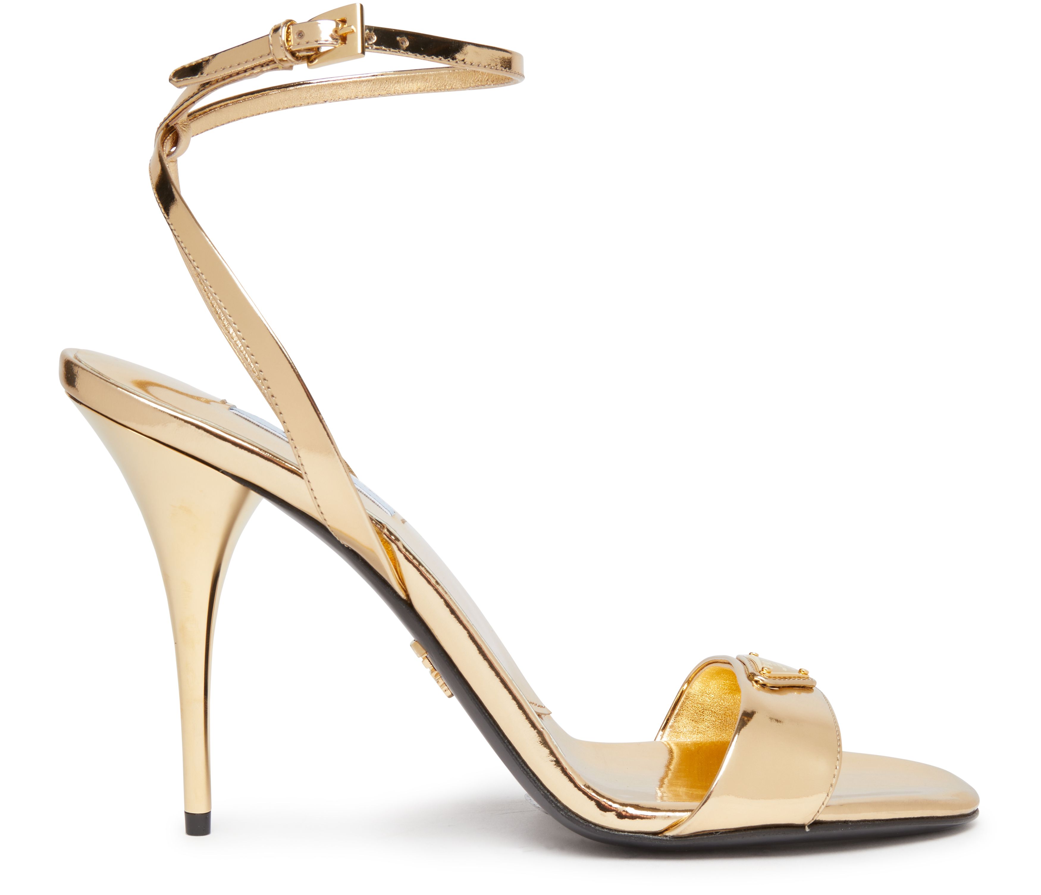 Prada Metallic leather sandals