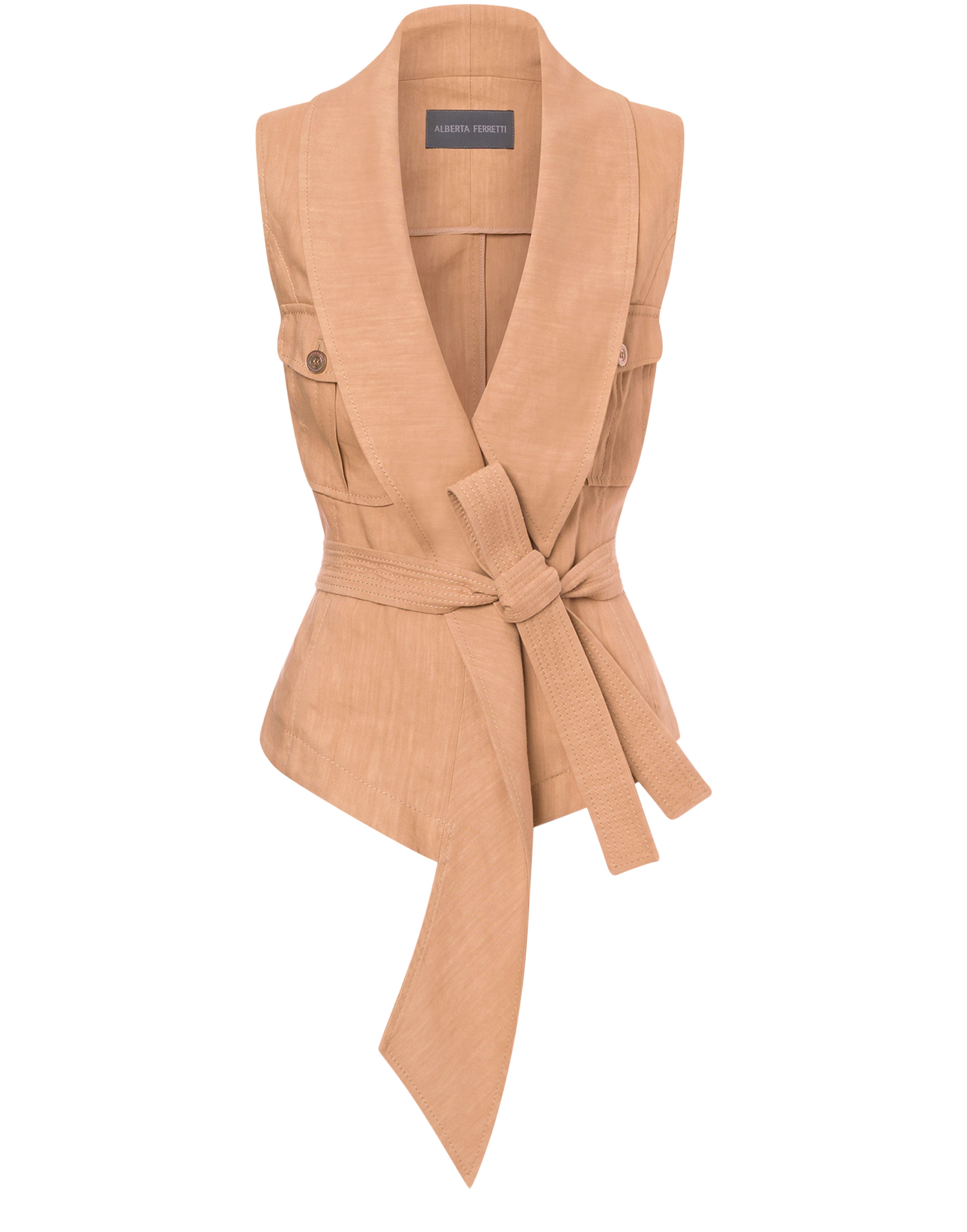 Alberta Ferretti Linen stretch viscose gilet