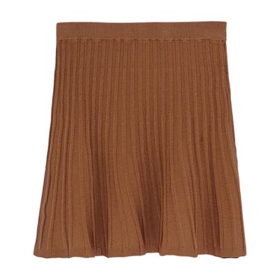 Yves Salomon Short pleated skirt