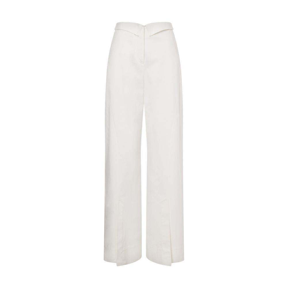 Alberta Ferretti Stretch gabardine palazzo trousers