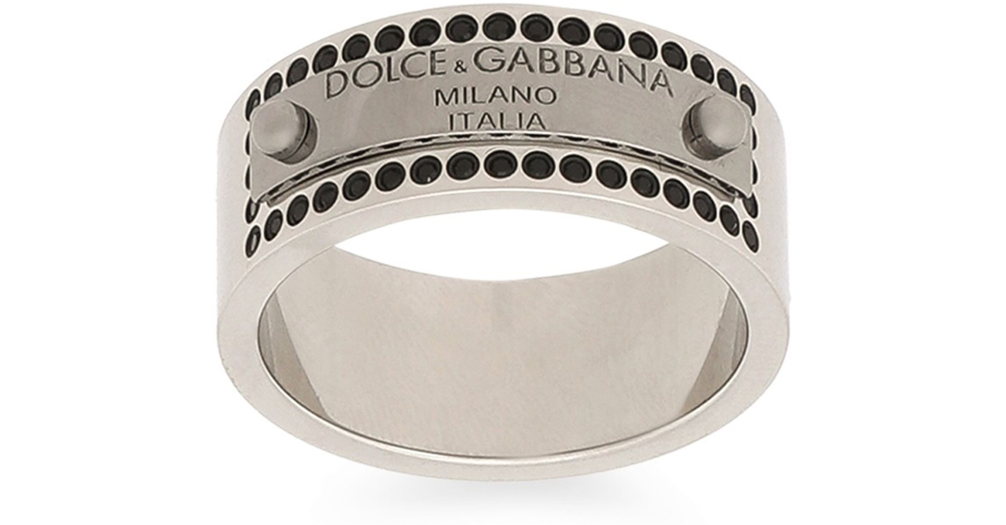 Dolce & Gabbana Rhinestone-detailed tag ring