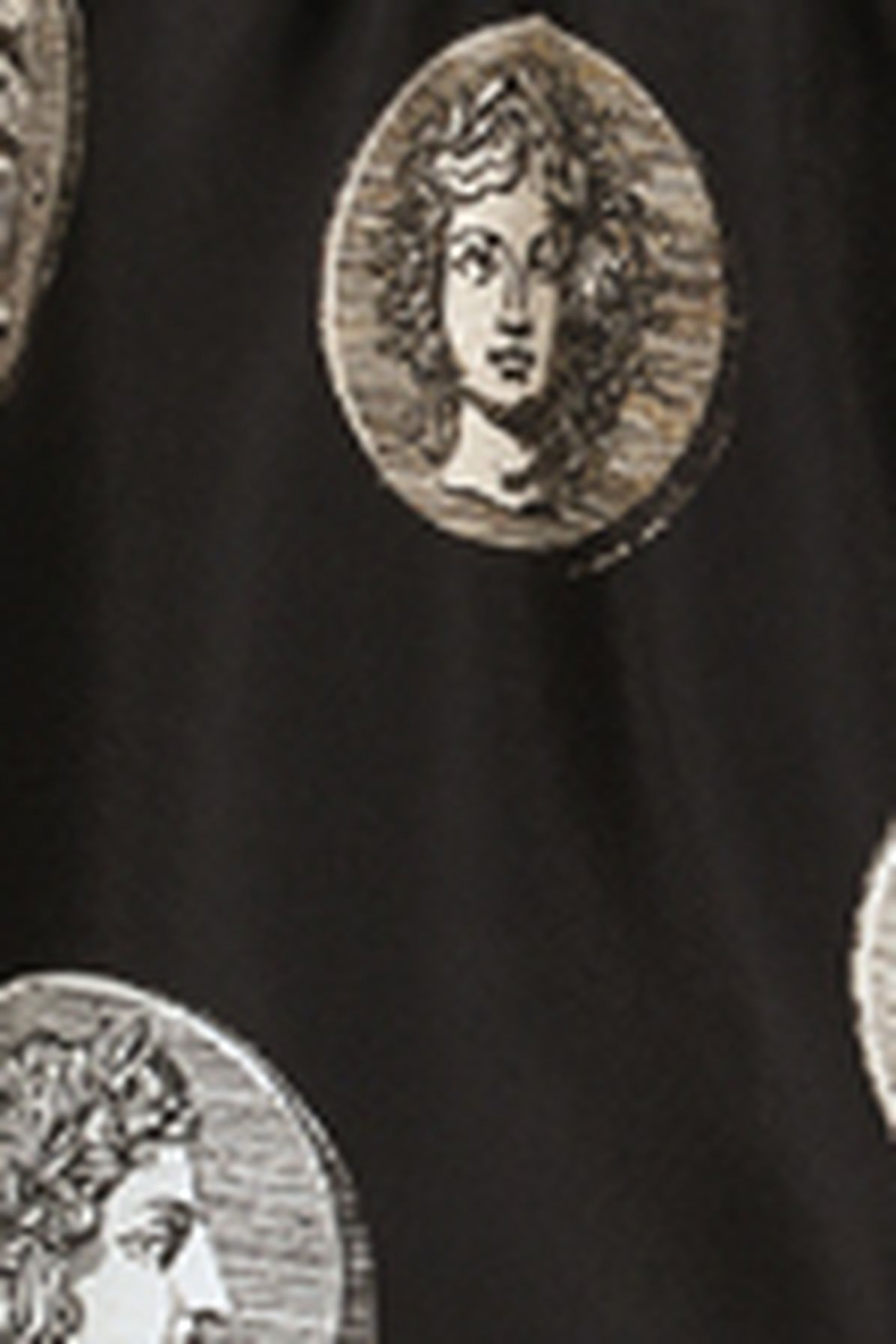 Dolce & Gabbana Silk Shorts with Coin Print