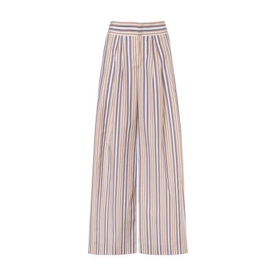 Alberta Ferretti Oversized trousers in striped poplin