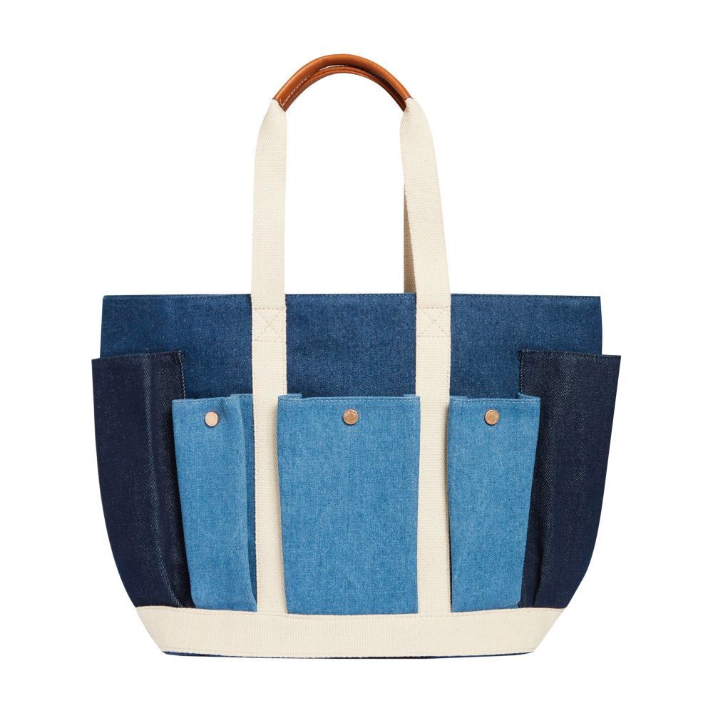  Multi-pocket L cabas tote bag