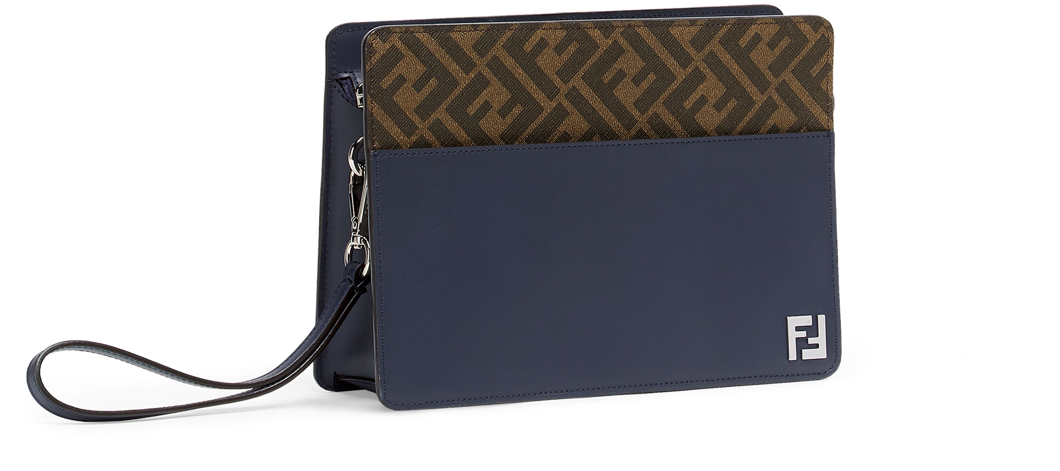 FENDI Squared FF Standing Clutch